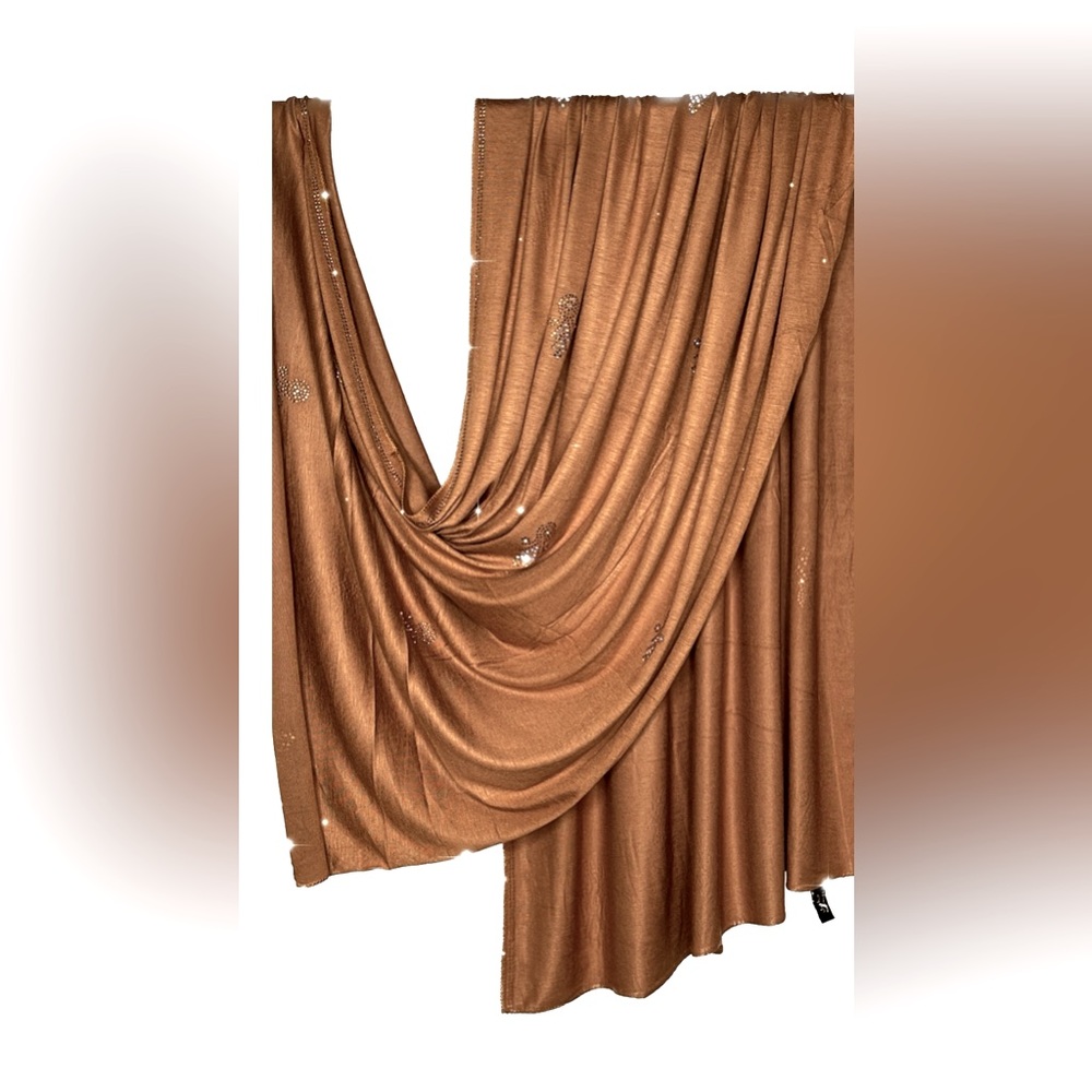 Dubai made luxury hijab scarf light cream brown